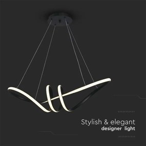 Lustră LED pe cablu LED/24W/230V 3000K negru