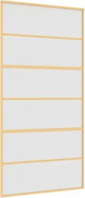 vidaXL Ușă glisantă, auriu, 102,5x205 cm, sticlă ESG mată și aluminiu