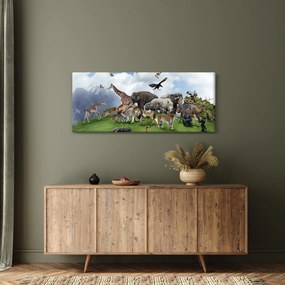 Tablou - Animale pe insulă (120x50 cm)