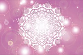 Tablou - Mandala pe fundal roz (90x60 cm)