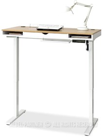 Masă PC Osto 120 (stejar alb + alb). 1109813