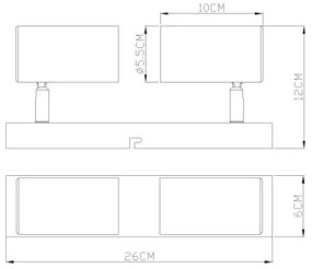 Spot Globo 57911-2P ROBBY 2xGU10/25W/230V portocaliu