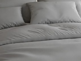 Lenjerie de pat bumbac Lux gri, plic hotel