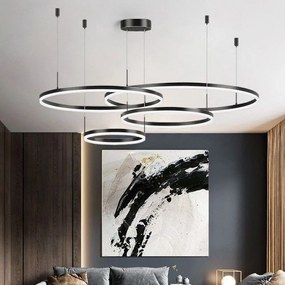Lustra LED Cu Telecomanda, Elit's, ORO Lux 4, Negru Sidef 240w