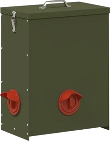 vidaXL Feeder pentru pui Verde măsliniu 32,5 x 20,5 x 43 cm