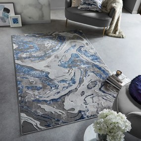 Covor Marbled Bleumarin 240X340 cm, Flair Rugs