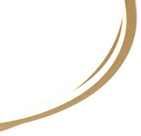 Plafoniera aurie 78 cm inclusiv LED cu dimmer în 3 trepte - Rowin