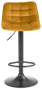 Scaun de bar H95 velvet mustariu