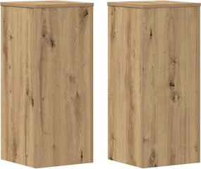 vidaXL Suporturi de plante, 2 buc., stejar artizanal, 30x30x70cm, lemn