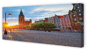 Tablouri canvas Gdańsk vechi oraș răsărit de soare