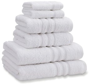 Prosoape de baie albe 6 buc. din bumbac din frotir Zero Twist – Catherine Lansfield