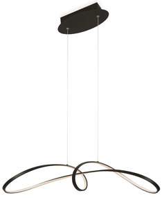 Lustra LED suspendata, design modern Curve negru