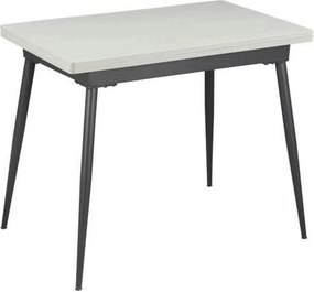 Masa extensibila SMART, alb/negru, 60/120x93x77 cm