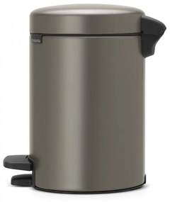 Cos de gunoi cu pedala Brabantia NewIcon 648999, 3 L, Inchidere lina, Baza antiderapanta, Gri