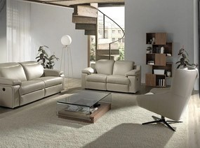 Fotoliu pivotant tapitat cu piele George