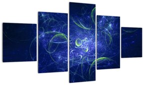 Tablou - abstracție albastră (125x70 cm), în 40 de alte dimensiuni noi