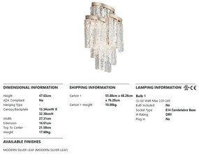 Aplica de perete LUX, design elegant, realizata din sticla venetiana lucrata manual MONT BLANC