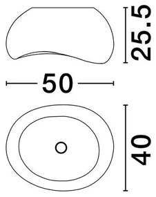 Lustra aplicata design modern, LEFKO-AERE, L 50cm
