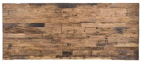 Masa dreptunghiulara cu blat din lemn de tec reciclat Kensington 75x200x100 cm