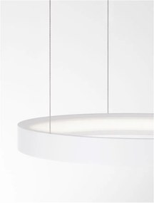 Lustra LED suspendata design modern circular PERRINE D-40cm alba