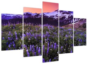 Tablou - Vulcan și flori (150x105 cm)