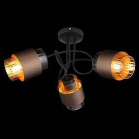 Globo 15560-3DC - Plafonier aplicat MILLEY 3xE27/40W/230V negru/bronz