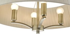 Där Lighting CRI0429 - Candelabru suspendat cu lanț CRISTIN 4xE14/40W/230V alamă/taupe