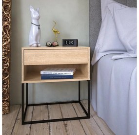 Noptieră Autor (stejar sonoma + negru) . 1116237