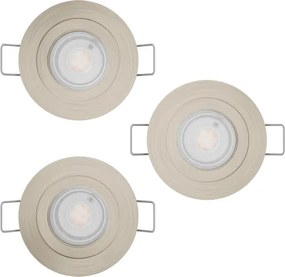 Eglo 902239 – Set 3 spoturi LED de tavan BARRANCO pentru baie, 1x GU10/4,5W/230V, IP44, crom