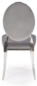 Scaun K555 velvet gri Blu14/argintiu