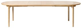 Masă de dining extensibilă cu aspect de lemn de stejar 100x190 cm Carno – Unique Furniture