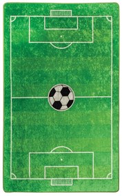 Covor de Copii Teren Football, Verde, 160x100 cm
