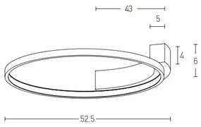 Aplică LED/31W/230V d. 52,5 cm alb Zambelis 2077
