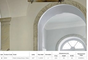 Lustra clasica Industrial alama antic 6659 SRT