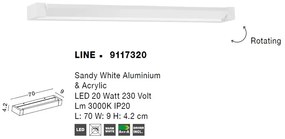 Aplica LED decorativa design liniar LINE 20W NVL-9117320