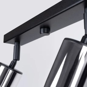 Spot Sollux SL.1371 WINX 4xGU10/10W/230V negru/crom