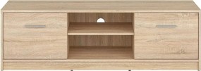 Comoda TV NEPO PLUS, stejar sonoma, PAL laminat, cu 2 usi, 139x47x43 c