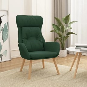 Scaun de relaxare, verde inchis, material textil