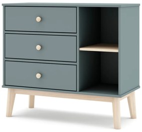 Comodă de copii verde prăfuit 90x81x40 cm Esteban – Marckeric