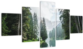 Tablou lacului în pădure (125x70 cm), în 40 de alte dimensiuni noi