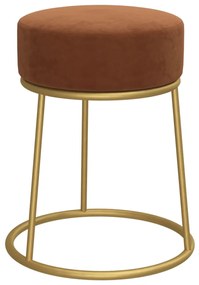 340259 vidaXL Taburet rotund, maro, catifea