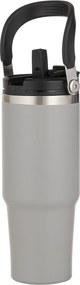 Sticlă gri de călătorie din oțel inoxidabil 1 l Eco – Ladelle