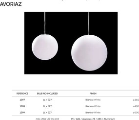 Lampa decorativa de exterior diametru 35cm AVORIAZ IP65