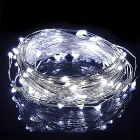 Sirag luminos de Craciun 50 LED, alb rece