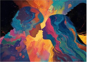 Tablou - Dragoste cosmică (70x50 cm)