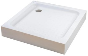 Almagro 80x80x13,5 cm tăviță de duș pătrată, acrilică, cu sifon inclus