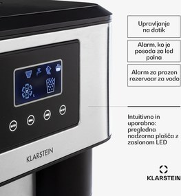 Klarstein Eiszeit Crush, aparat de făcut gheață, 2 mărimi, gheață zdrobită, argintiu