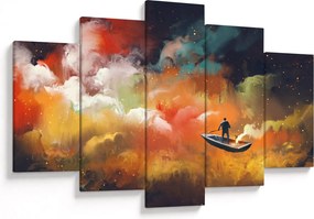 Tablou - Om navigând prin spațiu (150x105 cm)