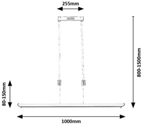 Lustra LED smart cu LED RGB si telecomanda Temperius