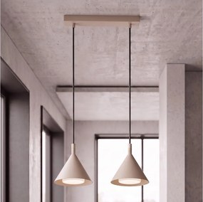 Brilagi - Lustră pe cablu CONE DOUBLE 2xGX53/15W/230V bej
